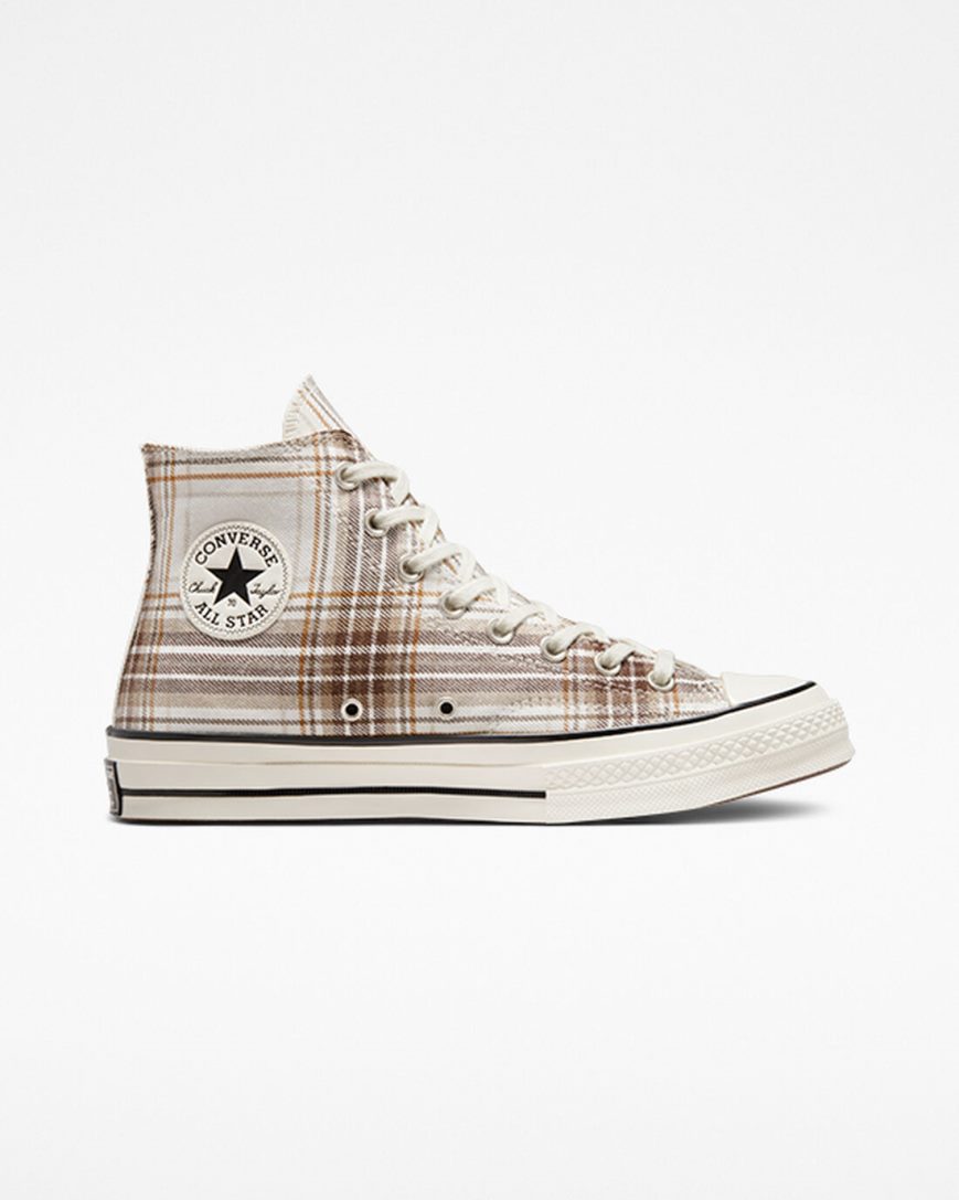 Tenisky Vysoke Converse Chuck 70 Tartan Damske Béžové Čierne | SK DGFLY2